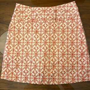 Ashworth Red and White Patterned Women's Skort size 6